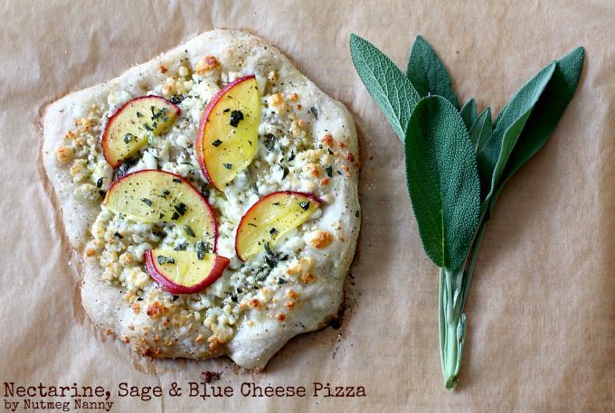 Nectarine Sage Blue Cheese Pizza