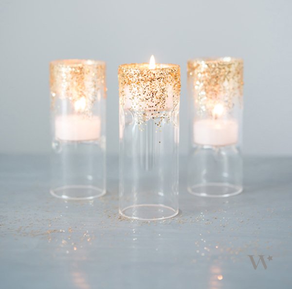 Glittered Tealight Holder