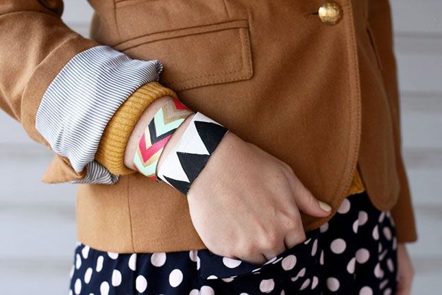 Painted Leather Bracelet