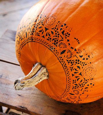 Stenciled Pumpkin