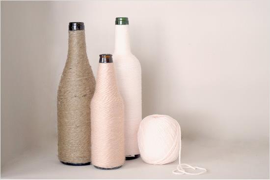 Yarn Wrapped Bottles