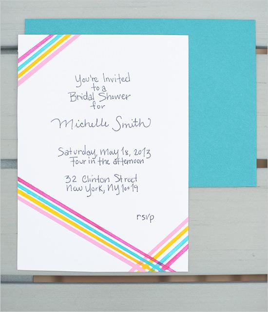 Invitation Tape Art Card