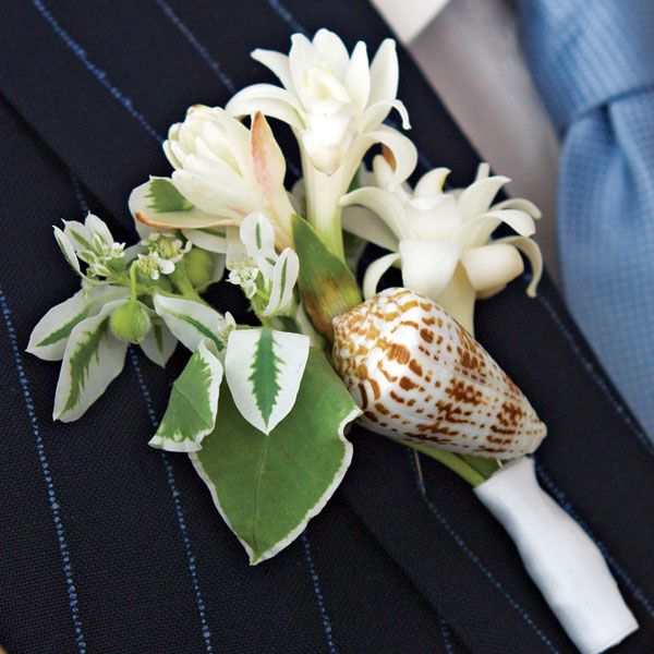 Seashell Boutonniere