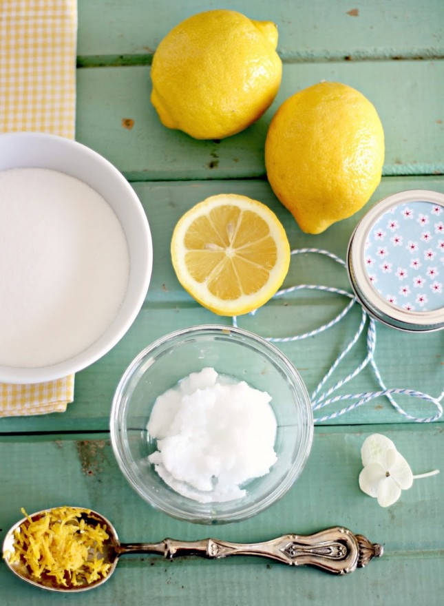 Easy Sugar Lemon Scrub