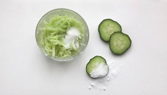 Grated Cucumber and Baking Soda