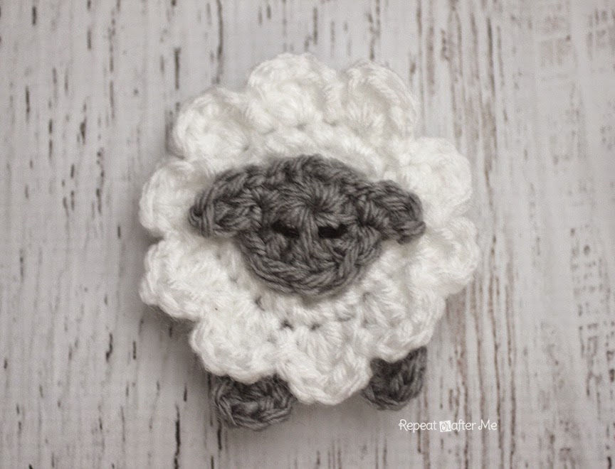 Crochet Lamb Applique