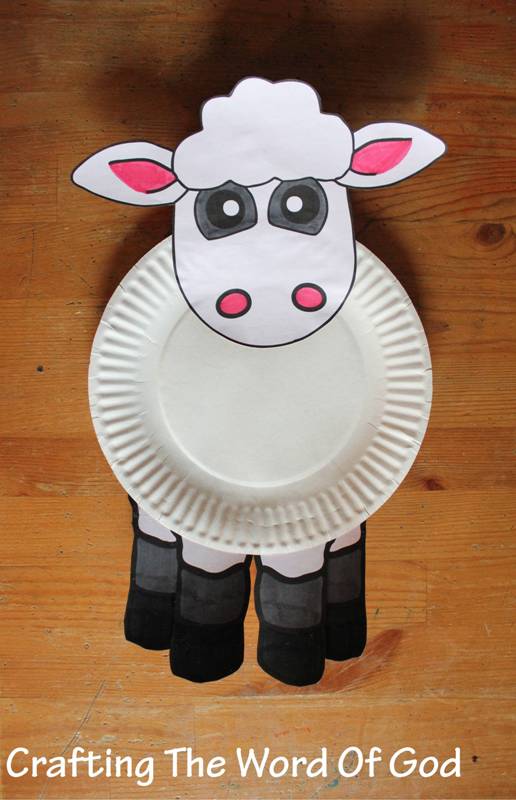 Cute Paper Plate Sheep