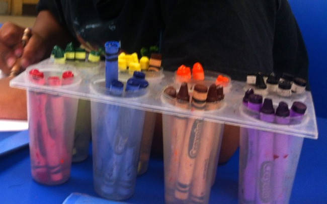 Organize Classroom Crayons with Popsicle Trays