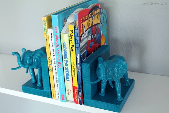 Plastic Elephant Book Ends