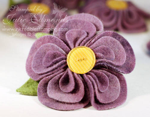 Fabric Flower Pins