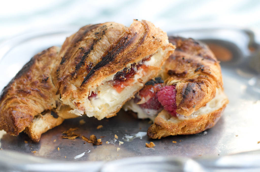Grilled Mascarpone and Berry Croissant