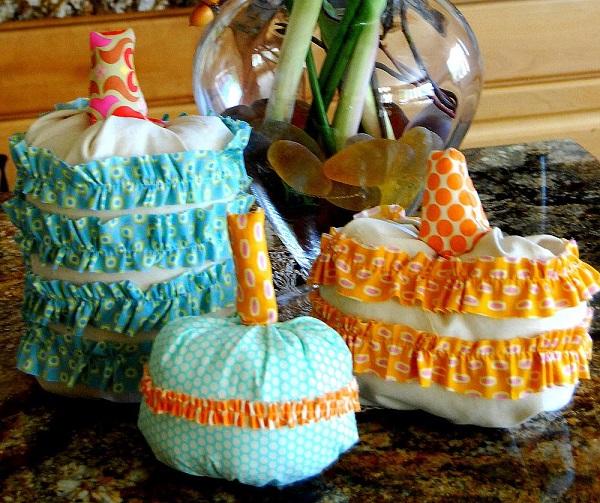 Ruffled Fabric Pumpkin