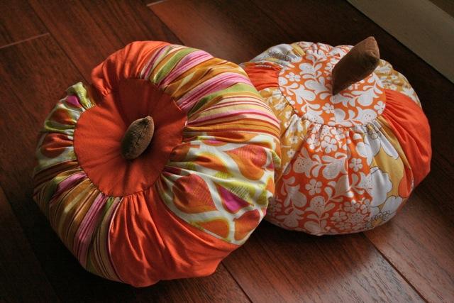 Scrap Fabric Pumpkin