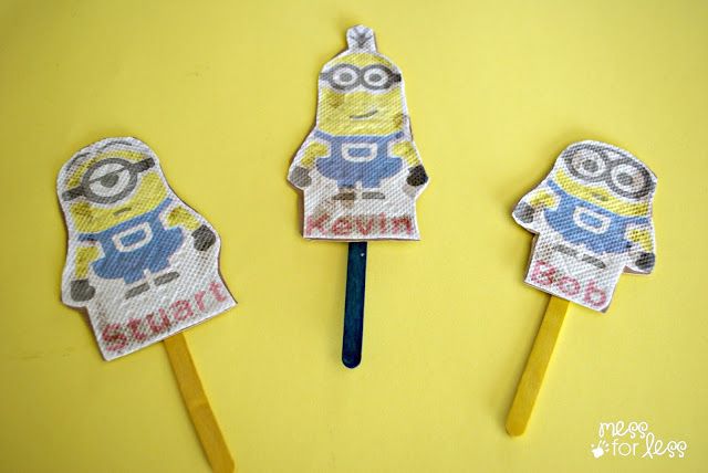 Stick Minion Puppets